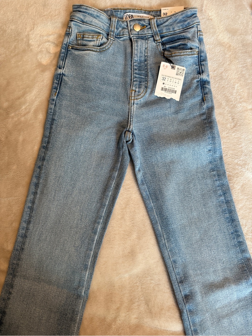 ZARA Light Blue High-Rise Jeans